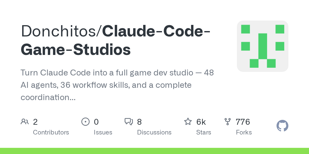 Claude Code Game Studios — 48 ИИ-агентов вместо одного чата, и это бесплатно