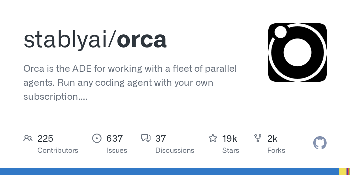 Orca — ADE для флота параллельных агентов: Claude Code, Codex и OpenCode бок о бок в worktree, а рулить стадом можно с телефона