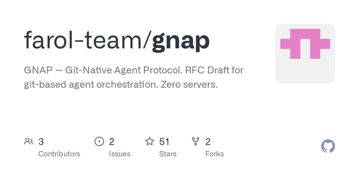 GNAP: оркестрируй рой AI-агентов через git-репо. 4 JSON-файла, ноль серверов